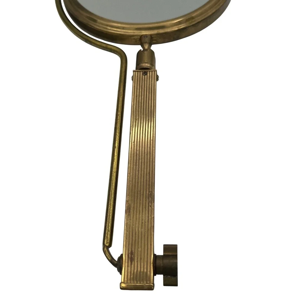 Mid Century Adjustable Rare Vanity mirror brass France‎ 50s Hollywood Regency